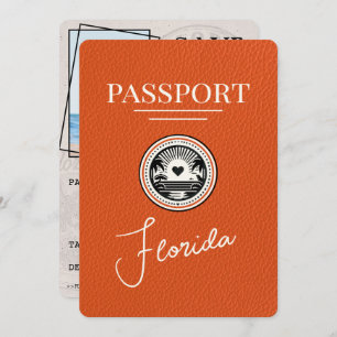 Orange Florida Passport Save the Date
