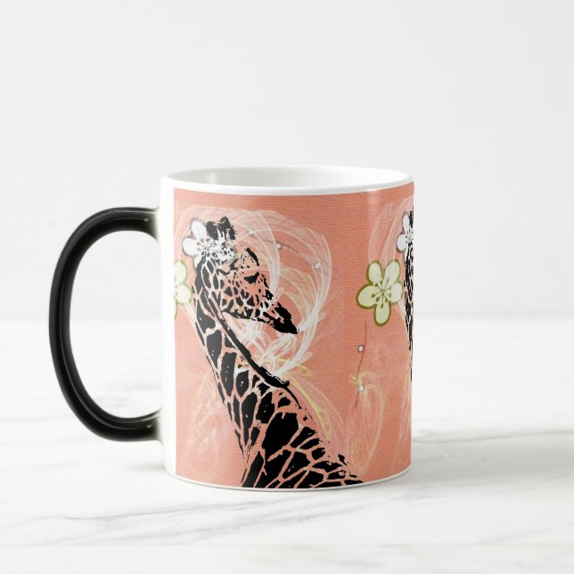 Orange Flower Giraffe II ~ Morphing-Tasse Verwandlungstasse (Links)
