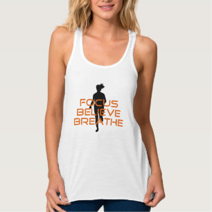 Orange Focus glaubt, dass das Breathe läuft Tank Top