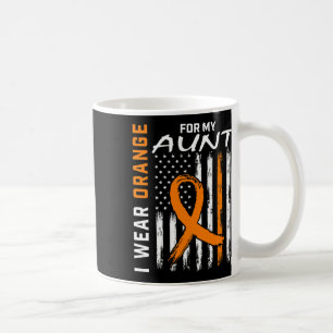 Orange for my Tante Leukemia Awareness American Fl Kaffeetasse
