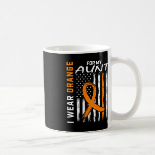 Orange for my Tante Leukemia Awareness American Fl Kaffeetasse