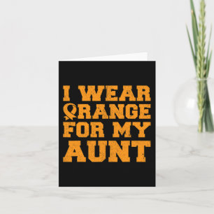 Orange for My Tante Leukemia Awareness Cancer Nich Karte