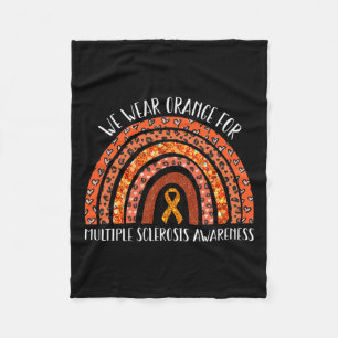 Orange Frau Rainbow Multiple Sklerose Awarenes Fleecedecke