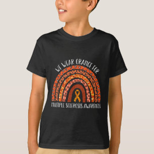 Orange Frau Rainbow Multiple Sklerose Awarenes T-Shirt