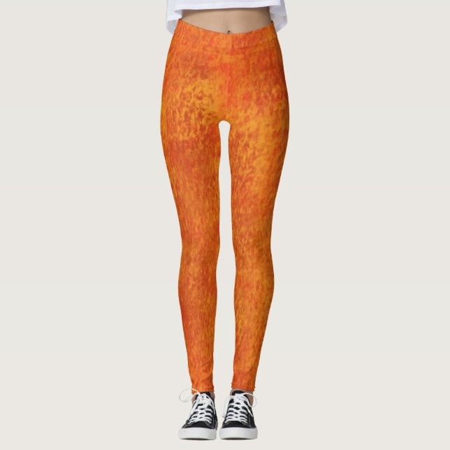 Orange Frauen Leggings (Vorderseite)