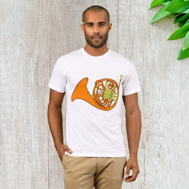 Orange French Horn Mens T - Shirt (Von Creator hochgeladen)