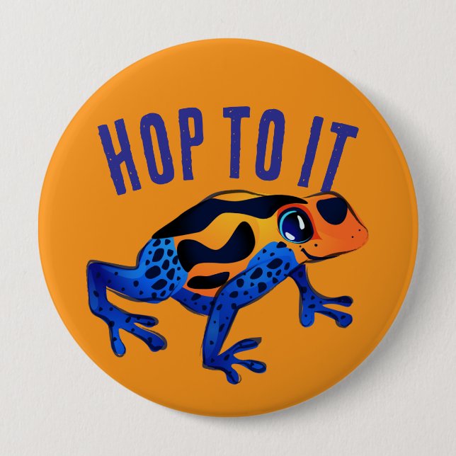 Orange Frog Button (Vorderseite)