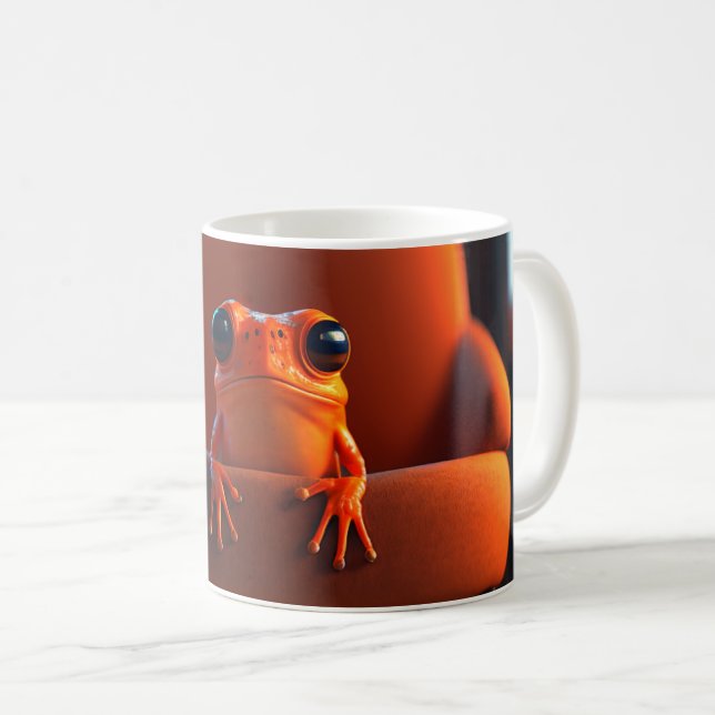 Orange Frog Kaffeetasse (VorderseiteRechts)