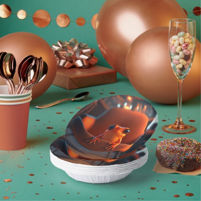 Orange Frog Pappteller (Multi)