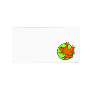 Orange Frosch-Adressetikett Adressaufkleber
