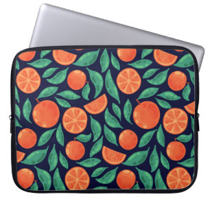 Orange Frucht: Farbige Nahtlose Vintage Laptopschutzhülle