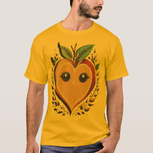 Orange Frucht Liebe Herz - Besondere Momente Desig T-Shirt