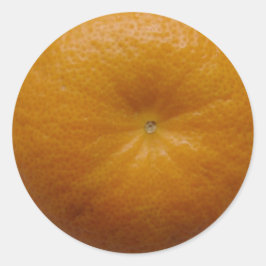 Orange Fruchtaufkleber Runder Aufkleber