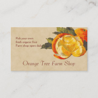 Orange Fruchtverkäufe Visitenkarte