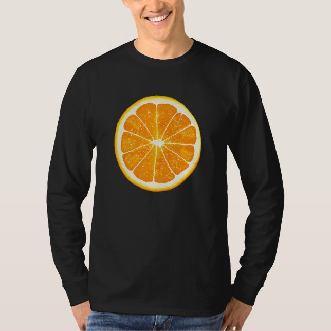 Orange Fruit Beach Vibes Sea Summer Sun Vacation H T-Shirt (Vorderseite)