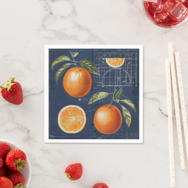 Orange Fruit Blueprint Serviette (Beispiel)