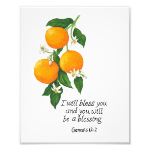 Orange Fruit Genesis 12:2 Fotodruck