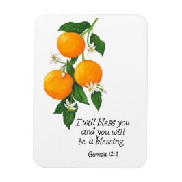Orange Fruit Genesis 12:2 Magnet