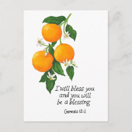 Orange Fruit Genesis 12:2 Postkarte