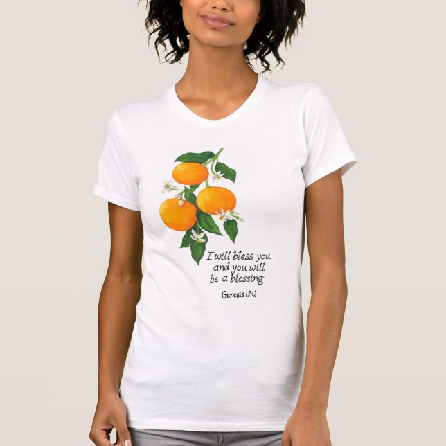 Orange Fruit Genesis 12:2 T-Shirt (Vorderseite)