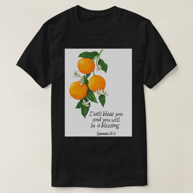 Orange Fruit Genesis 12:2 T-Shirt (Design vorne)