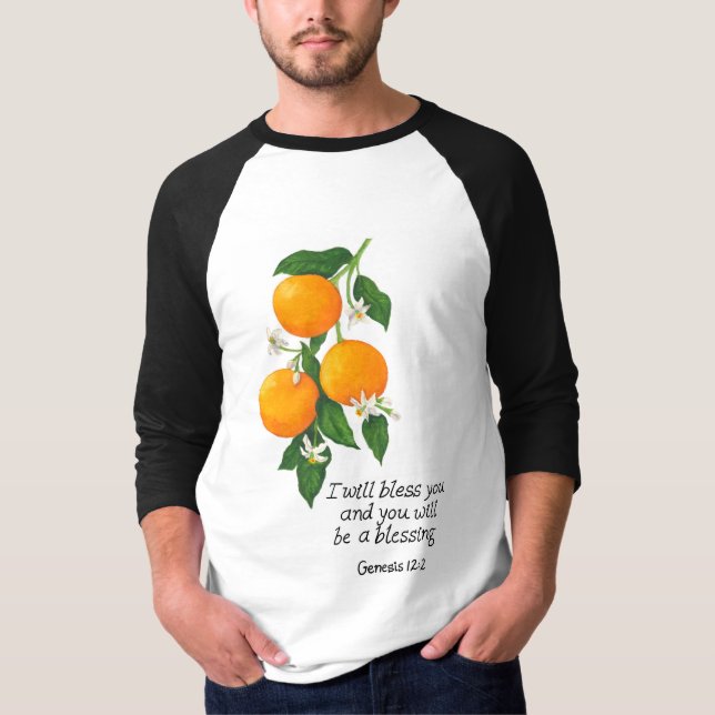 Orange Fruit Genesis 12:2 T-Shirt (Vorderseite)