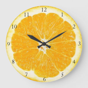 Orange Fruit Kitchen Clock Große Wanduhr