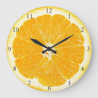 Orange Fruit Kitchen Clock Große Wanduhr