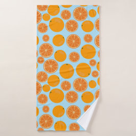 Orange Fruit Pattern Badehandtuch