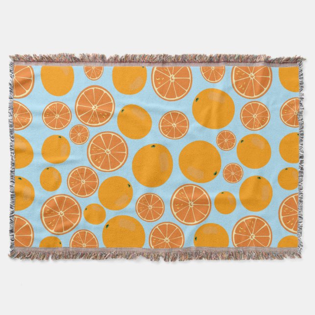 Orange Fruit Pattern Decke (Vorderseite)
