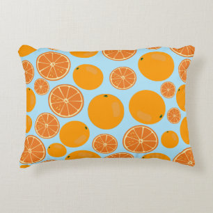 Orange Fruit Pattern Dekokissen
