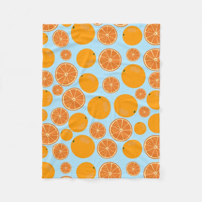 Orange Fruit Pattern Fleecedecke (Vorderseite)