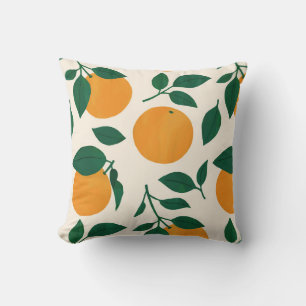 Orange Fruit Pattern Illustration Kissen