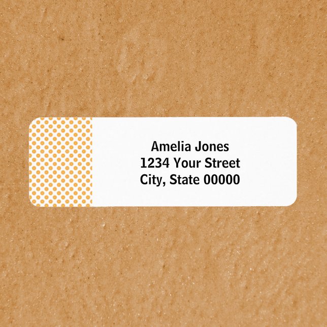Orange Fruit Pattern Individualisieren Rücksendead (A return address label with a pattern of oranges and text you can personalize!)