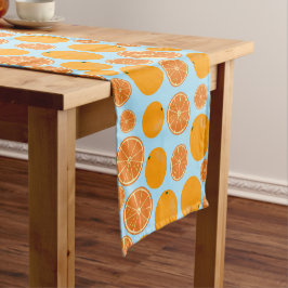 Orange Fruit Pattern Kurzer Tischläufer