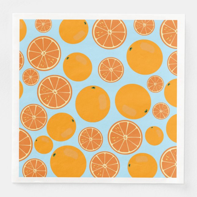 Orange Fruit Pattern Serviette (Vorderseite)