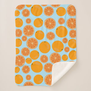 Orange Fruit Pattern Sherpadecke