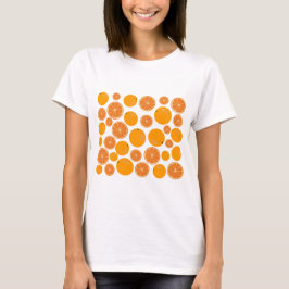 Orange Fruit Pattern T-Shirt