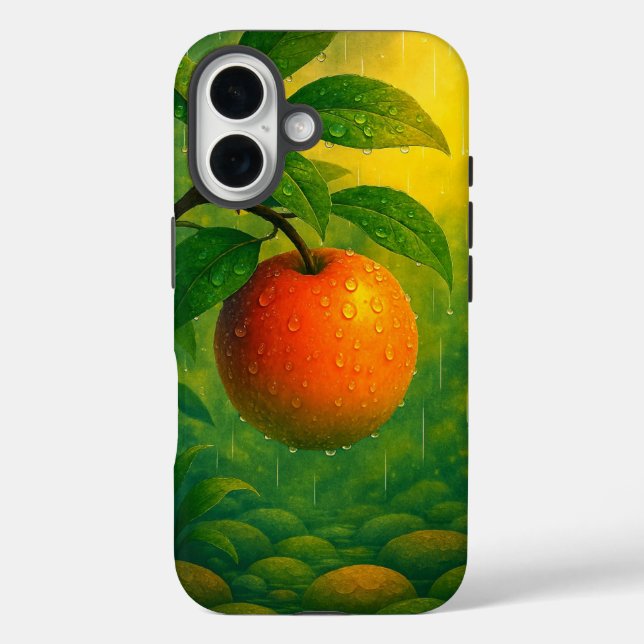 Orange Fruit Rainy Nature Case-Mate iPhone Hülle (Rückseite)