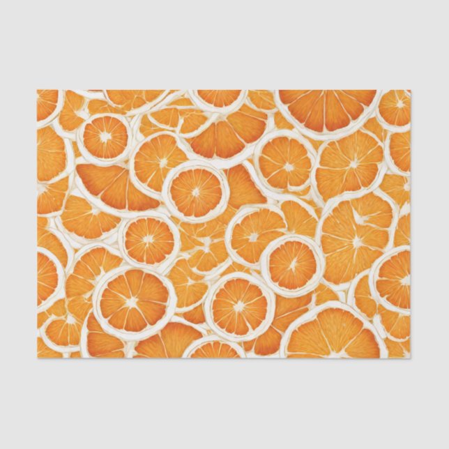 Orange Fruit Slices Seidenpapier (Vorderseite)