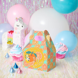 Orange Fruity Birthday Blue Geschenkschachtel