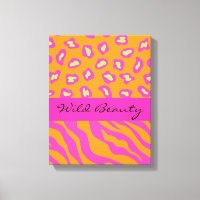 Orange & Fuchsia Pink Zebra & Cheetah individuell