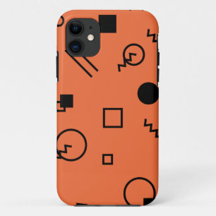 Orange, fun, trendy, geometric Memphis graphic Case-Mate iPhone Hülle