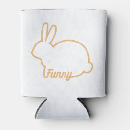 Orange Funny Bunny Can Cooler Geschenk für Ostern Dosenkühler