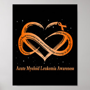 Orange für akute myeloische Leukämie Warrior Poster