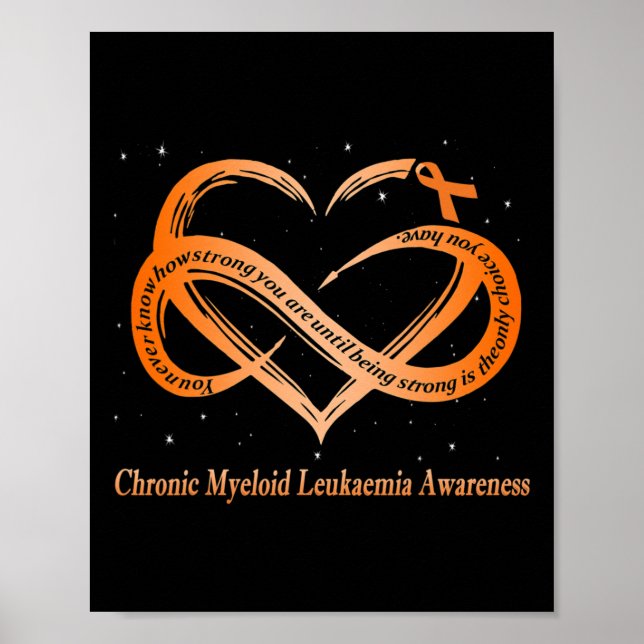 Orange für die chronische myeloische Leukämie Warr Poster (Vorne)