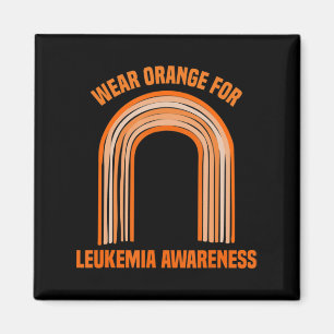 Orange für Leukämie Bewusstlosigkeit Leukämie Magnet