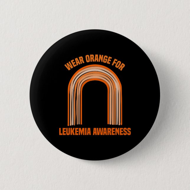 Orange für Leukämie Bewusstsein Leukämie 1 Button (Vorderseite)