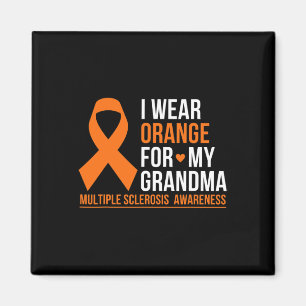 Orange für meine Oma Multiple Sklerose tragen Frau Magnet