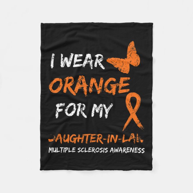 Orange für meine Schwiegertochter Fleecedecke (Vorderseite)